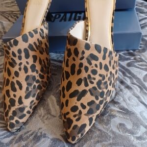 PAIGE Leopard Print Mules